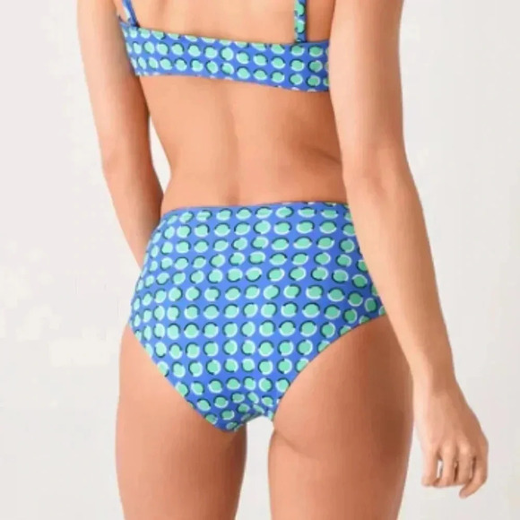 Solid & Striped The Roux Bikini Bottoms Cobalt Blue Polka Dot - Picture 10 of 12